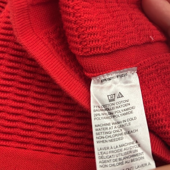 Saks Fith Avenue A line  Sleeves Red Dress | Size Small - Picture 5 of 5